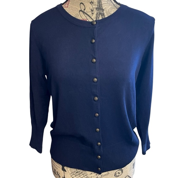 Audrey & Grace Sweaters - Audrey & Grace Midnight Blue Knit Top